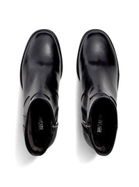 Botín tacón basic piel negro