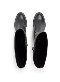 Bota alta piel negro