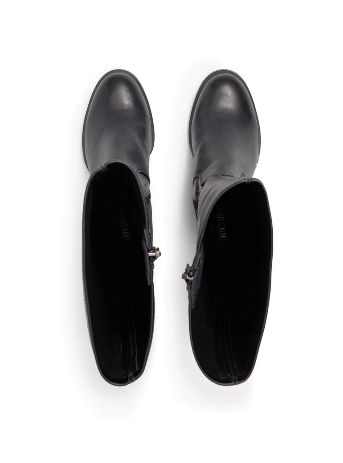 Bota alta piel negro