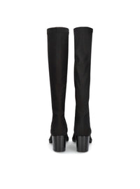 Bota alta "CINDY" licra negro
