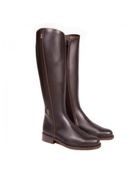 Bota estilo montar piel marrón