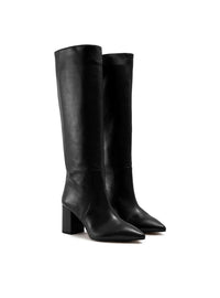 Bota alta "IRIS" piel negro