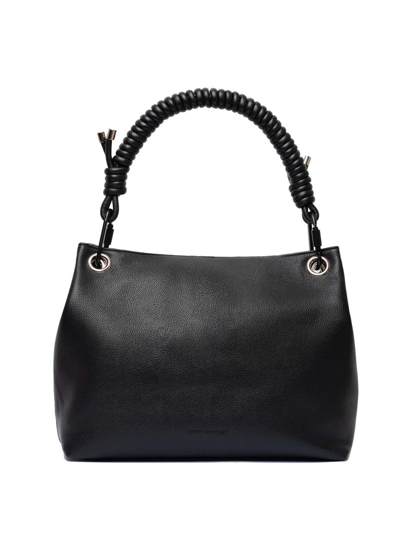 Bolso PETRA cadena rizada negro