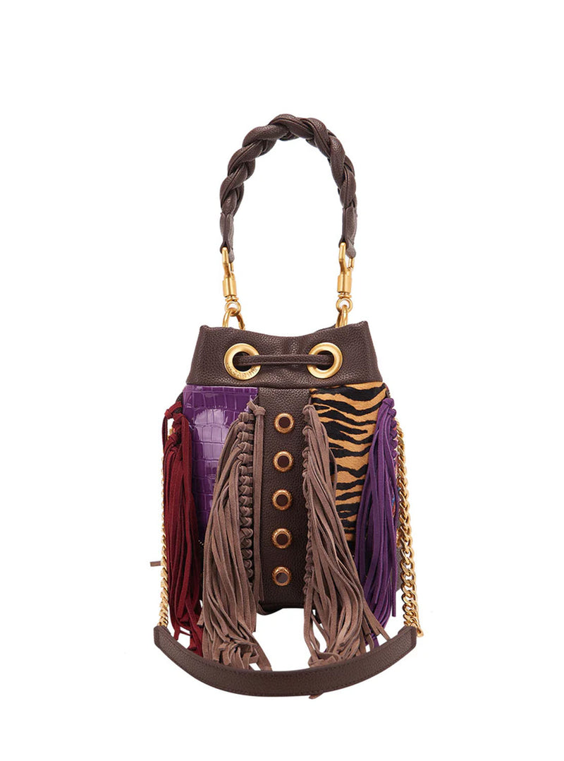 Bolso bucket "SAMANTHA" marrón