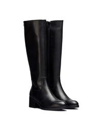 Bota alta basic piel negro