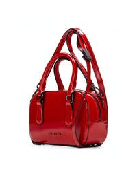 Bolso de mano charol rojo