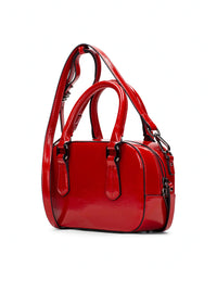 Bolso de mano charol rojo