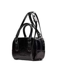 Bolso de mano charol negro