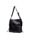 Bolso shopper piel metalizada negro