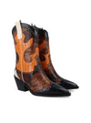 Bota cowboy combinada cuero