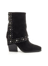 Bota cowboy solapa tachas negro