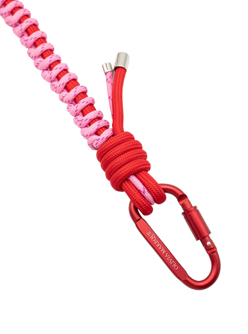 Cadena larga nylon combi rosa