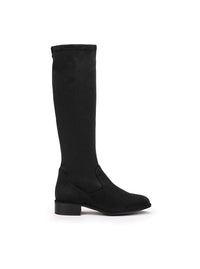 Bota tejido elástico negro