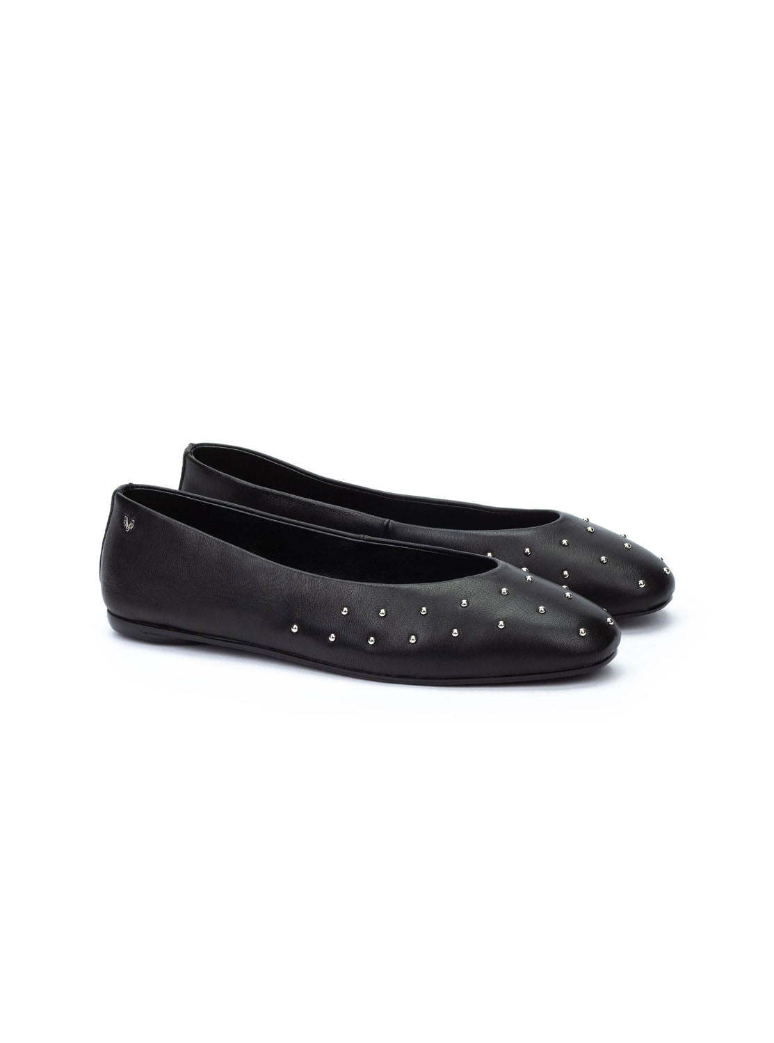 Bailarina minimal tachas piel negro