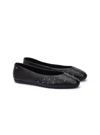 Bailarina minimal tachas piel negro
