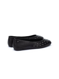 Bailarina minimal tachas piel negro