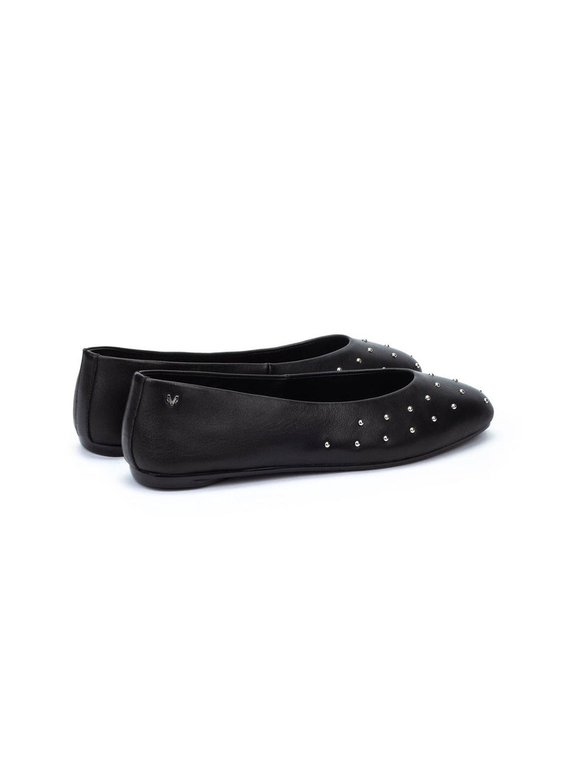 Bailarina minimal tachas piel negro