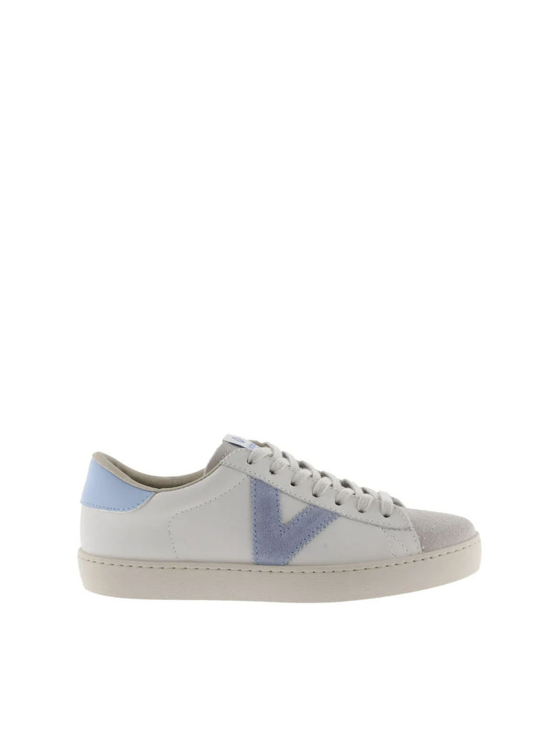 Zapatilla combi ante celeste