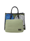 Bolso shopper tejido combi verde