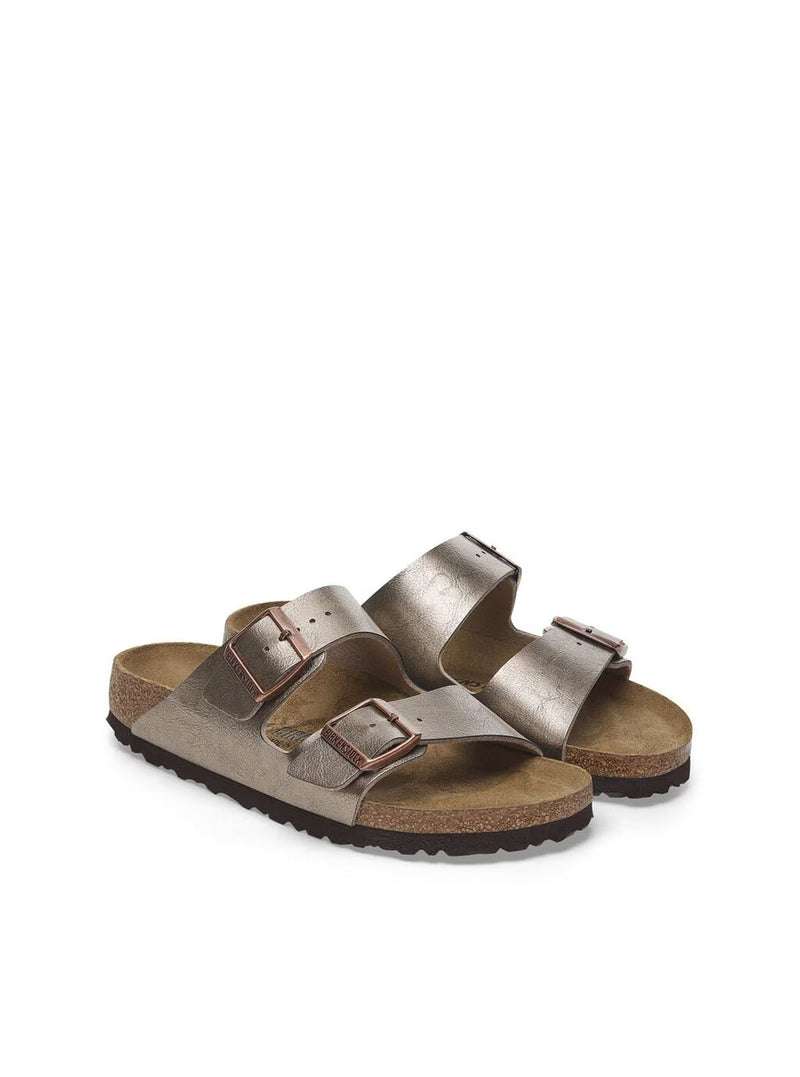 Sandalia bio "Arizona" metalizada plomo