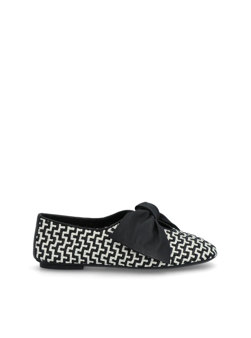 Bailarina maxi lazo piel negro