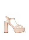 Sandalia maxi plataforma piel charol nude