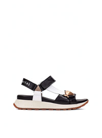 Sandalia sport piel combi negro