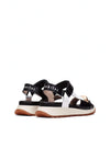 Sandalia sport piel combi negro