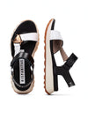 Sandalia sport piel combi negro