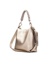 Bolso tote maxi piel metalizada cava