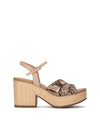 Sandalia plataforma piel animal print