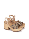 Sandalia plataforma piel animal print