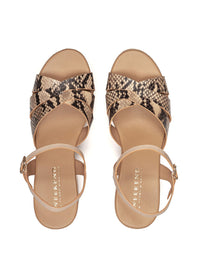 Sandalia plataforma piel animal print