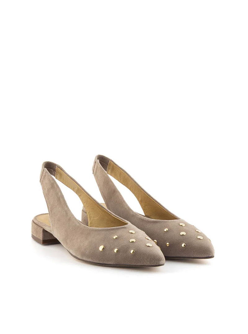Bailarina destalonada tachas ante taupe