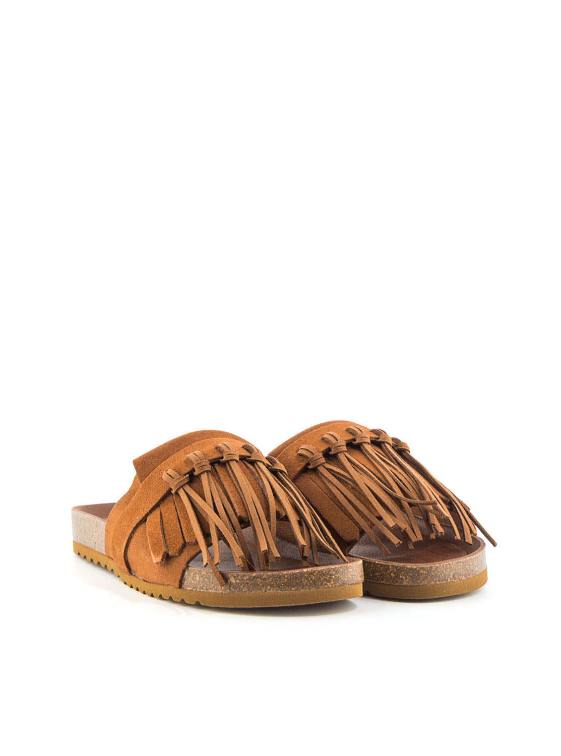 Sandalia bio flecos ante cuero