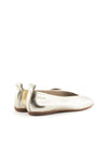 Bailarina basic piel metalizada platino