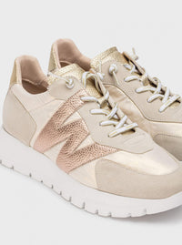 Deportivo combi tejido beige