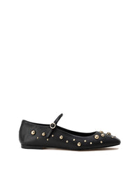 Bailarina tachas piel negro