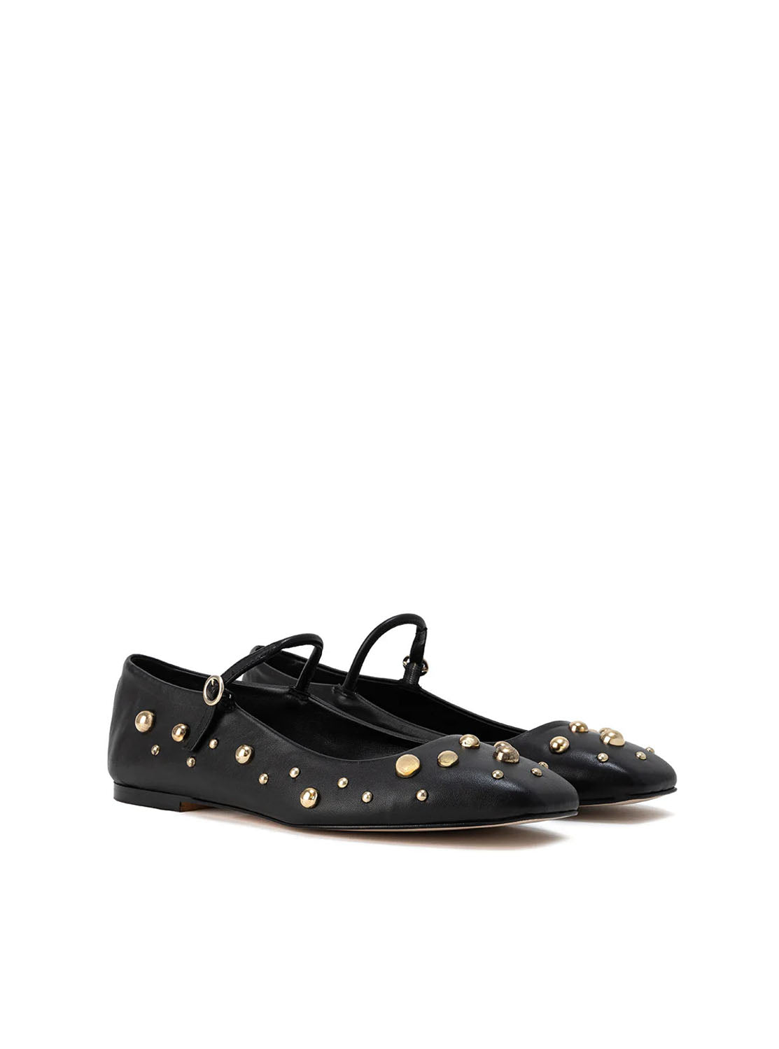 Bailarina tachas piel negro