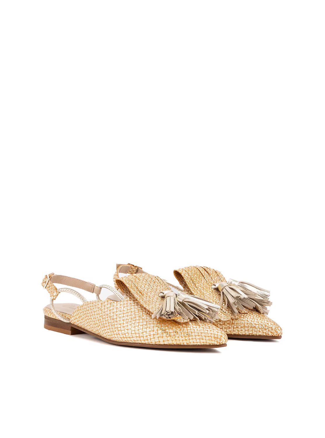 Slipper destalonado rafia multicolor