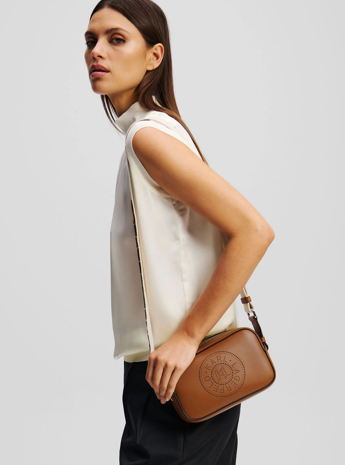 Bolso bandolera circle piel cuero