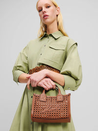 Bolso rejilla cuero