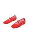Bailarina rejilla rojo