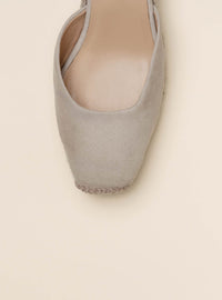 Cuña yute pulsera ante taupe
