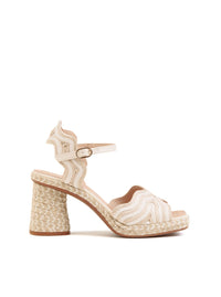 Sandalia yute bicolor combi blanco