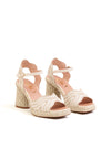 Sandalia yute bicolor combi blanco
