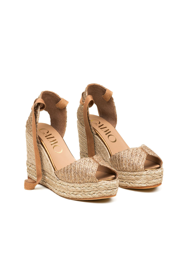 Alpargata tuye rafia beige