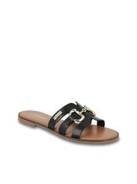 Sandalia pala estribo piel negro