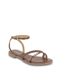 Sandalia trenza piel cuero