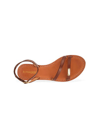 Sandalia cruzada pulsera piel cuero